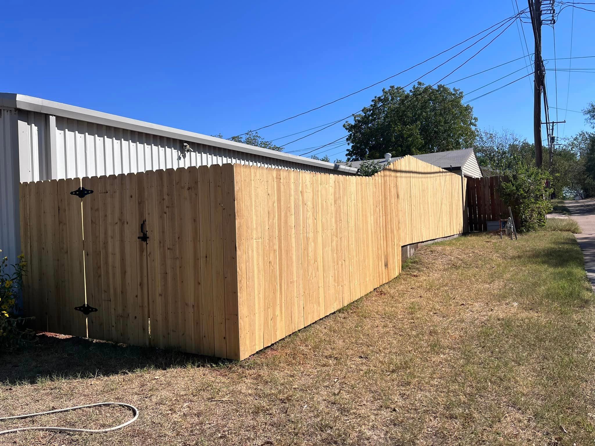 Wood Fence Installation for Greenroyd Fencing & Construction in Pilot Point, TX