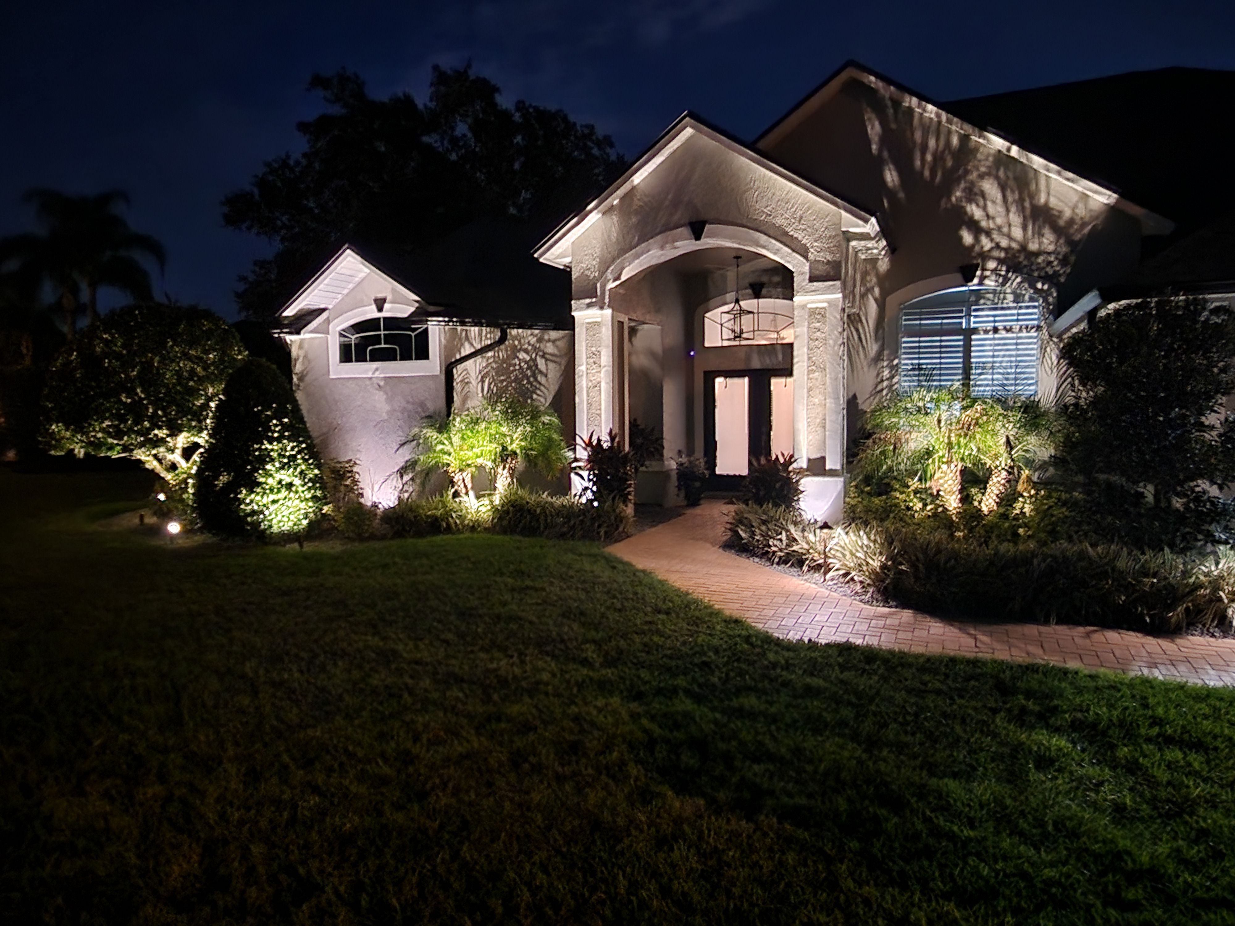 Landscape Lighting for Sam's French Drains and Landscape in Orlando, Florida
