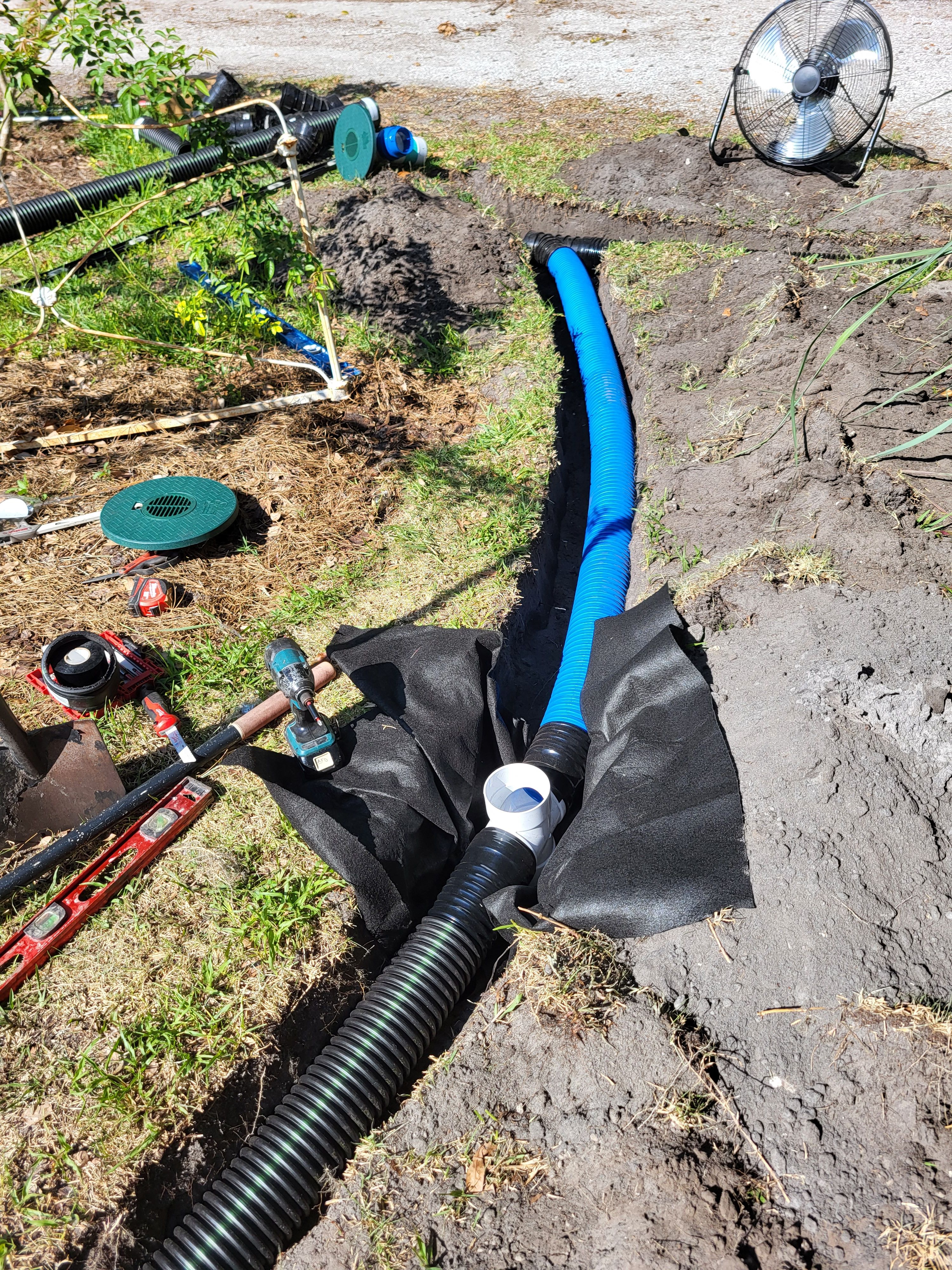 Downspout Drains for Sam's French Drains and Landscape in Orlando, Florida