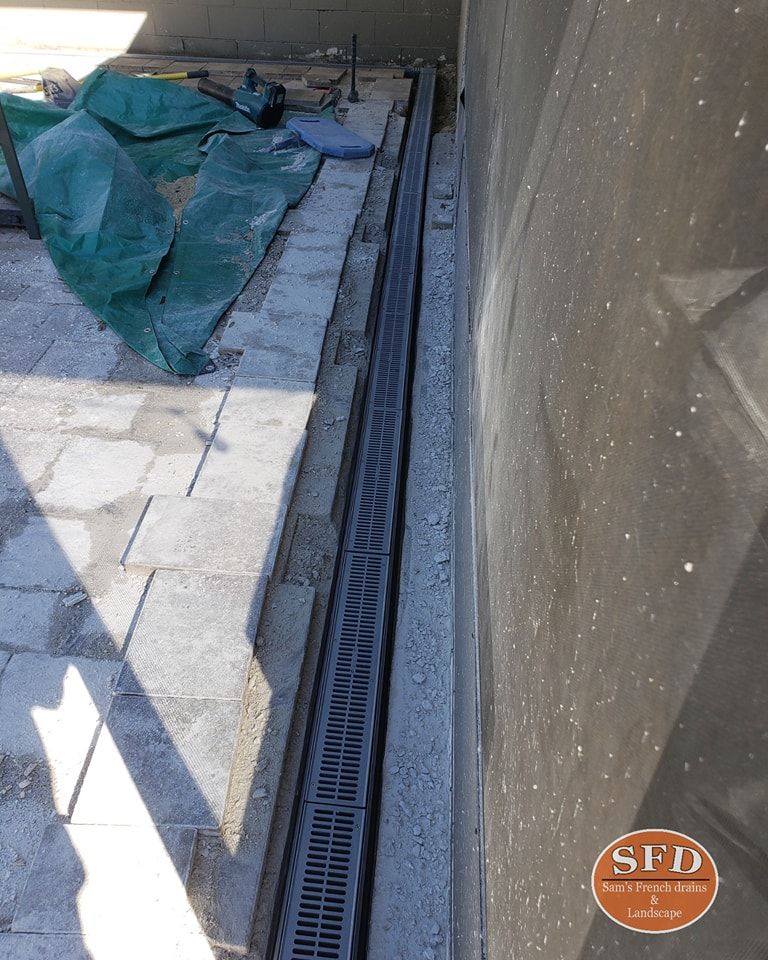 Channel Drains for Sam's French Drains and Landscape in Orlando, Florida