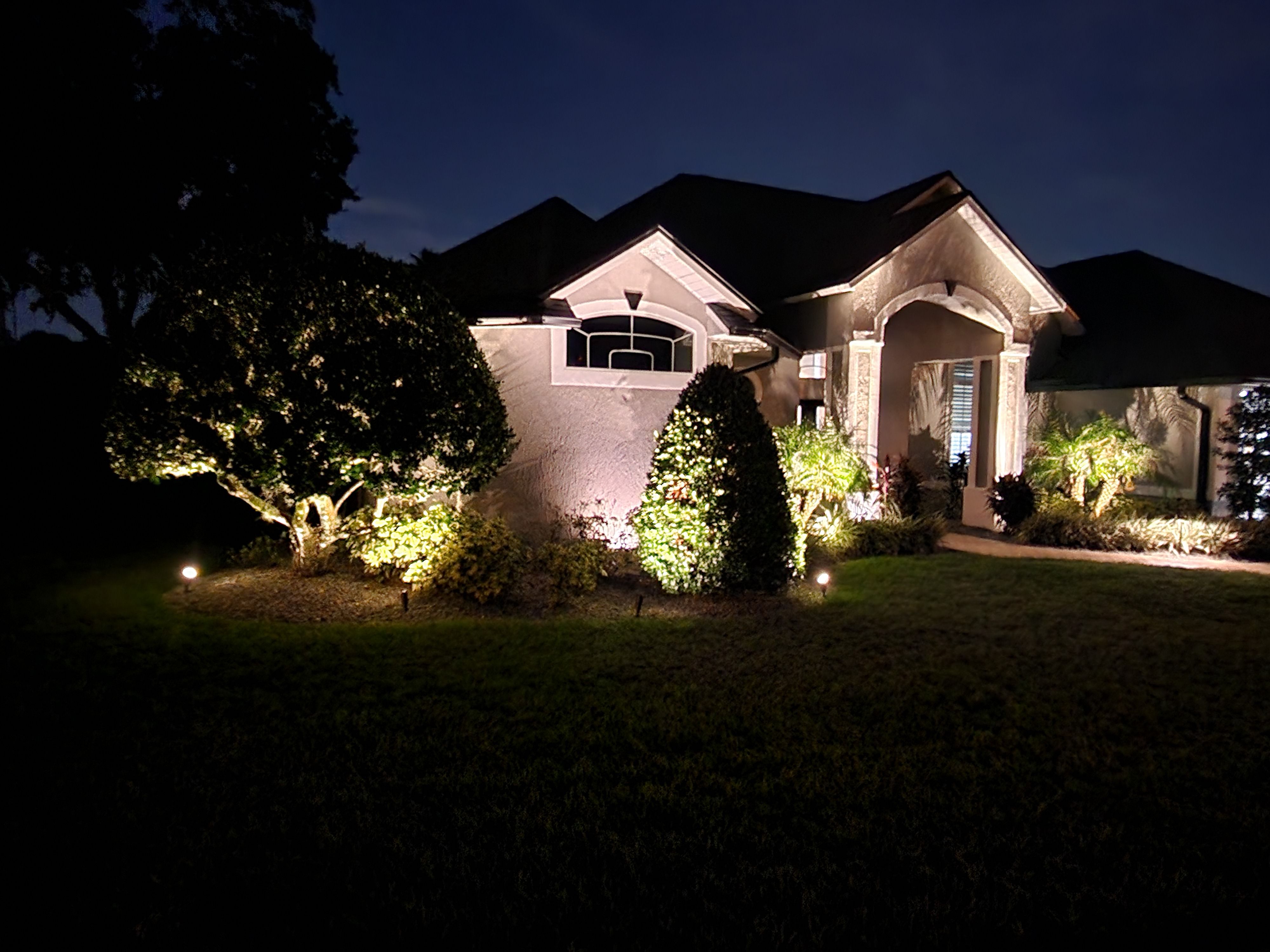 Landscape Lighting for Sam's French Drains and Landscape in Orlando, Florida