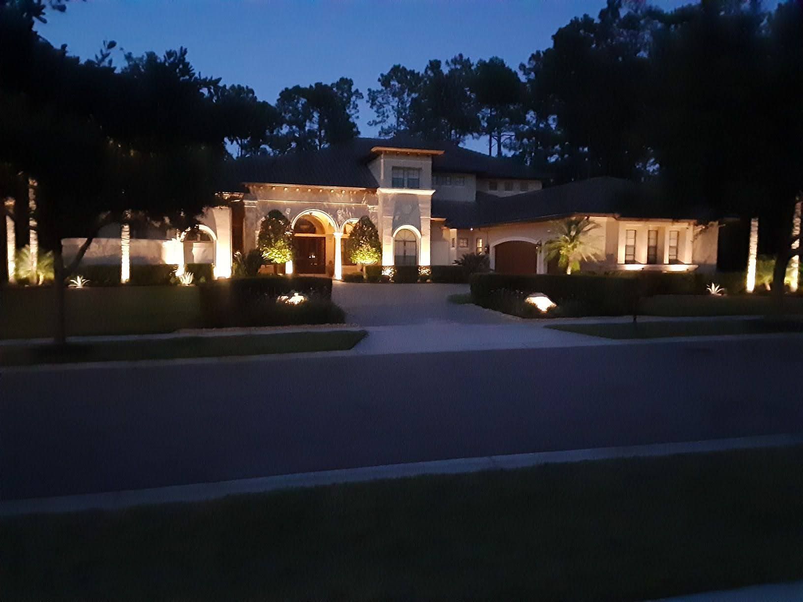 Landscape Lighting for Sam's French Drains and Landscape in Orlando, Florida