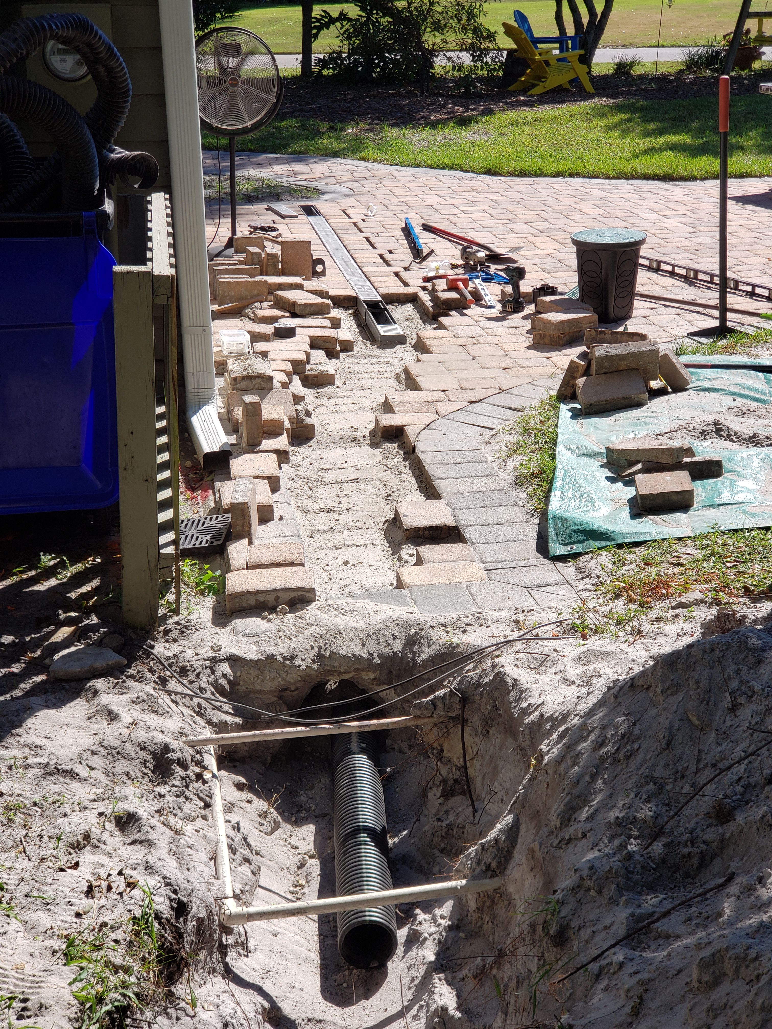 Channel Drains for Sam's French Drains and Landscape in Orlando, Florida