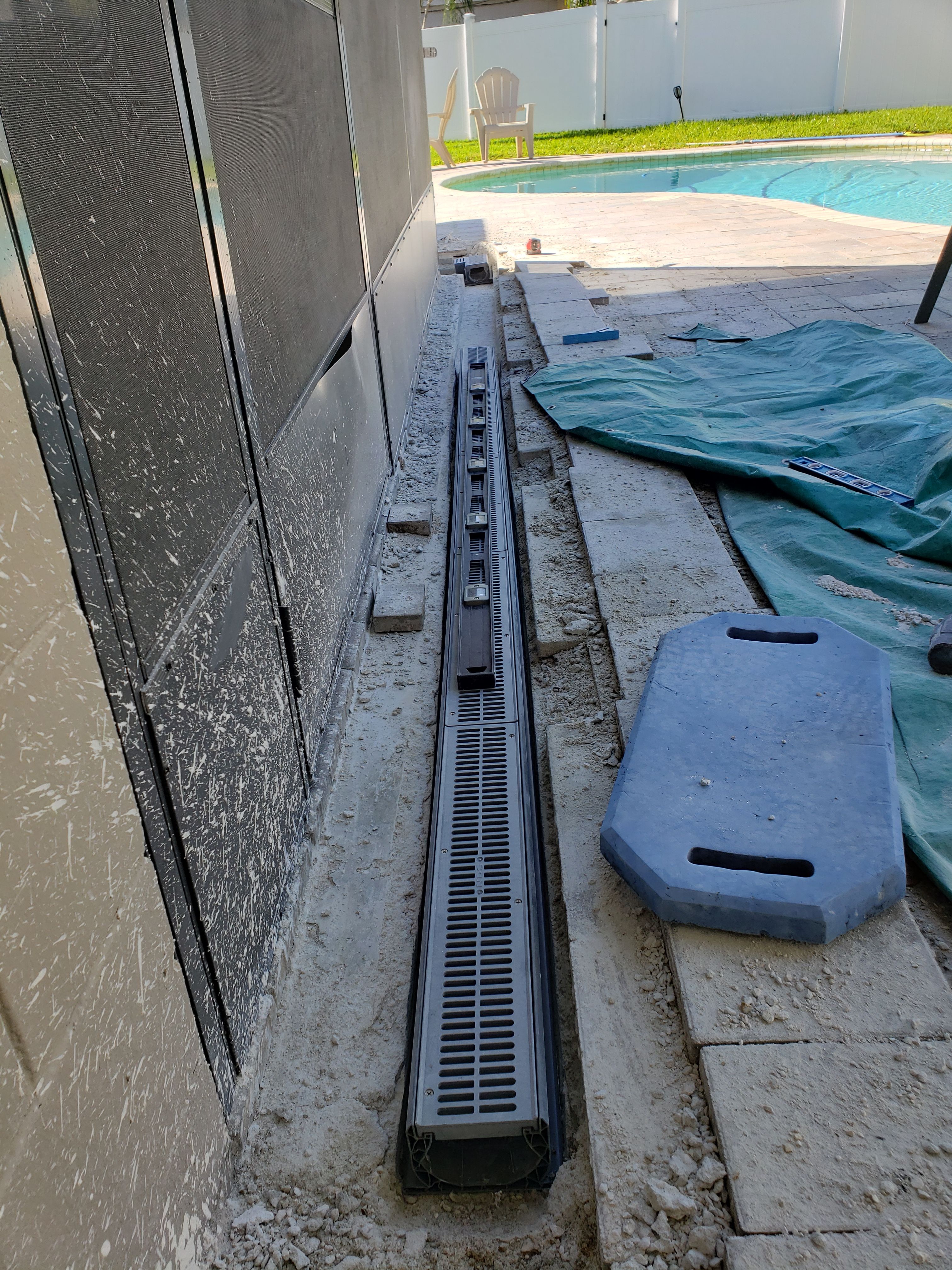 Channel Drains for Sam's French Drains and Landscape in Orlando, Florida