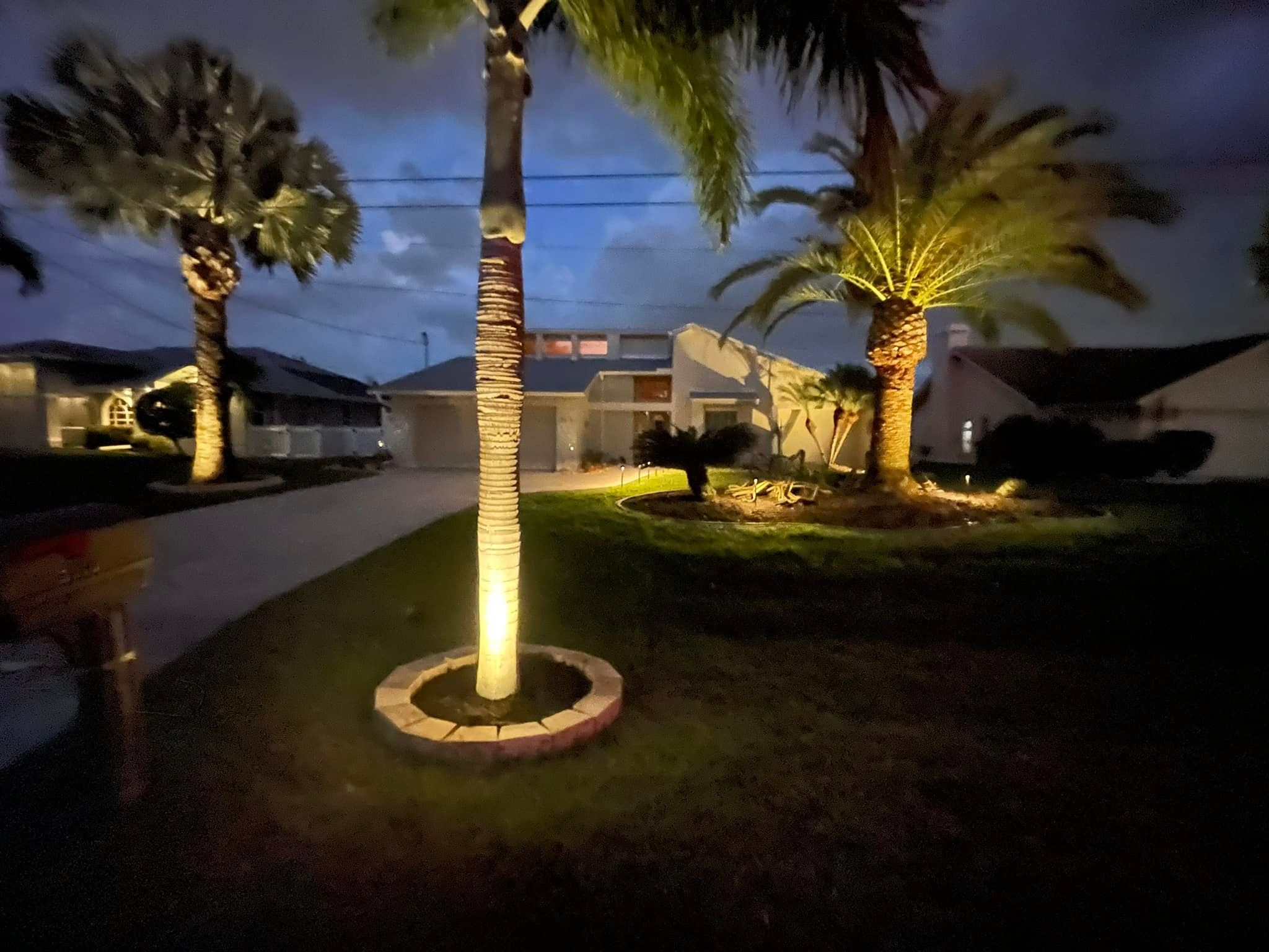Outdoor Lighting Installation for Lawn Caring Guys in Cape Coral, FL