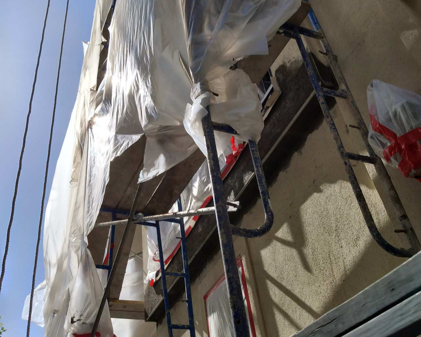 Window and balcony header repair for TCC Stucco Repair in Houston, TX