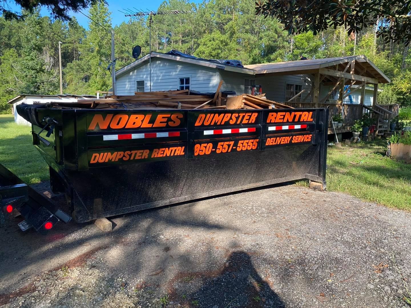 Waste Management in Panama City Beach , FL Nobles Dumpster Rental Gallery 20 Yard Dumpster